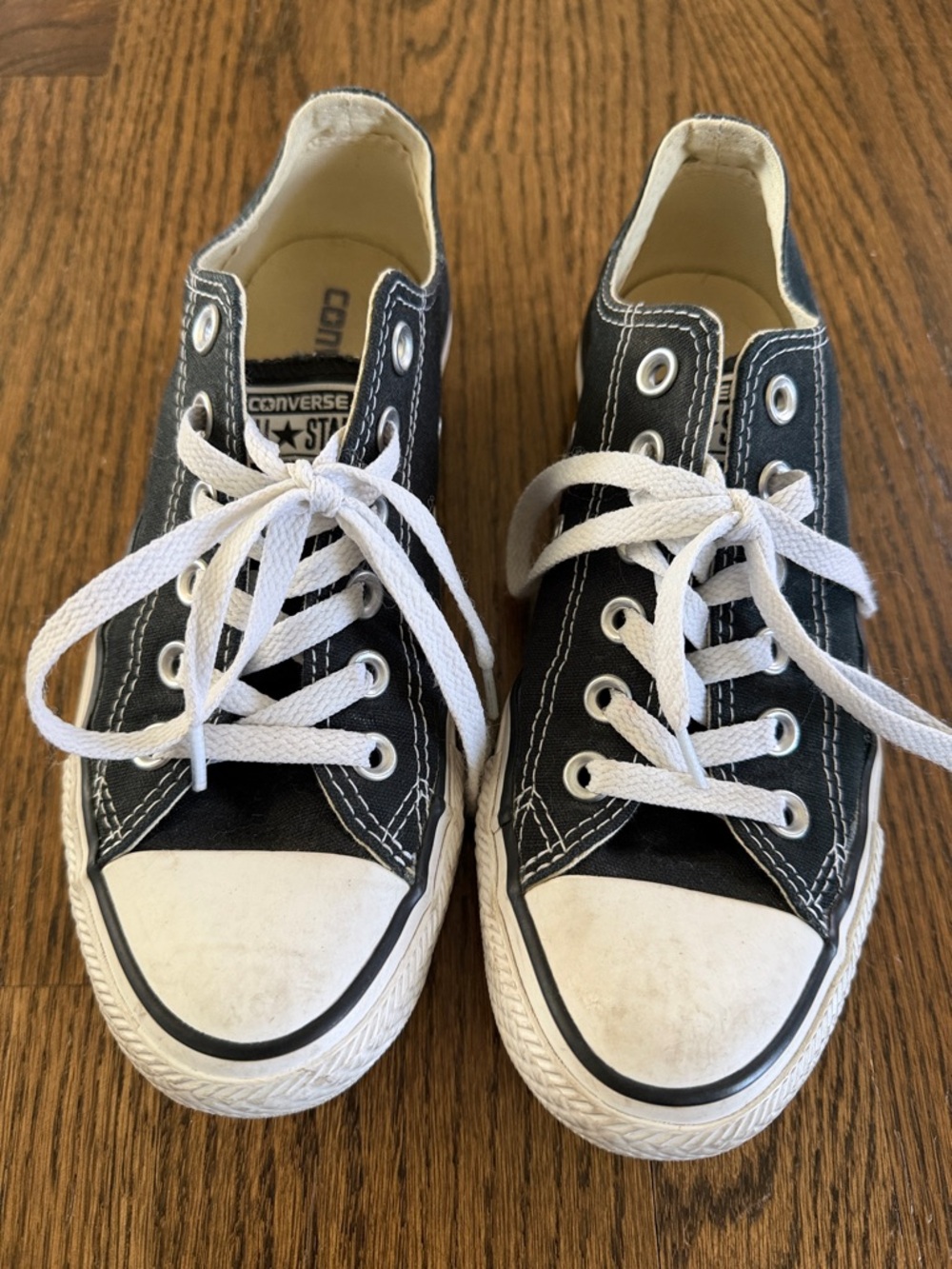 Converse Black & White Low-Top Canvas Sneakers